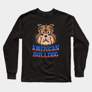 American Bulldog Head Dog Owner Long Sleeve T-Shirt